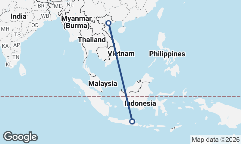 Surabaya to Hanoi