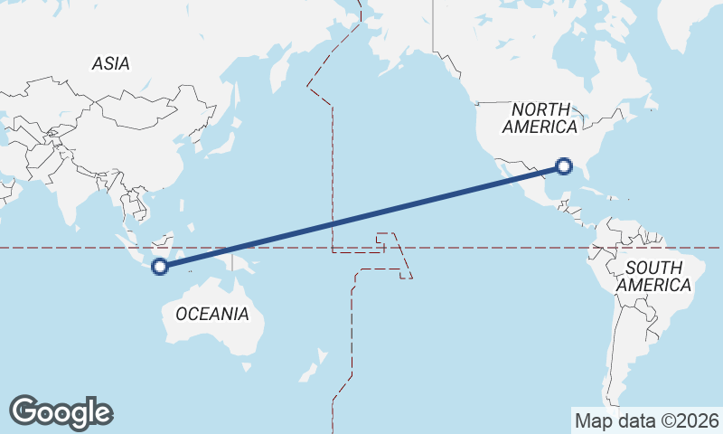 Surabaya to New Orleans