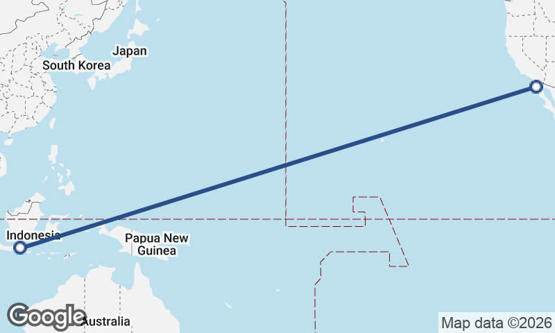 Surabaya to Ensenada