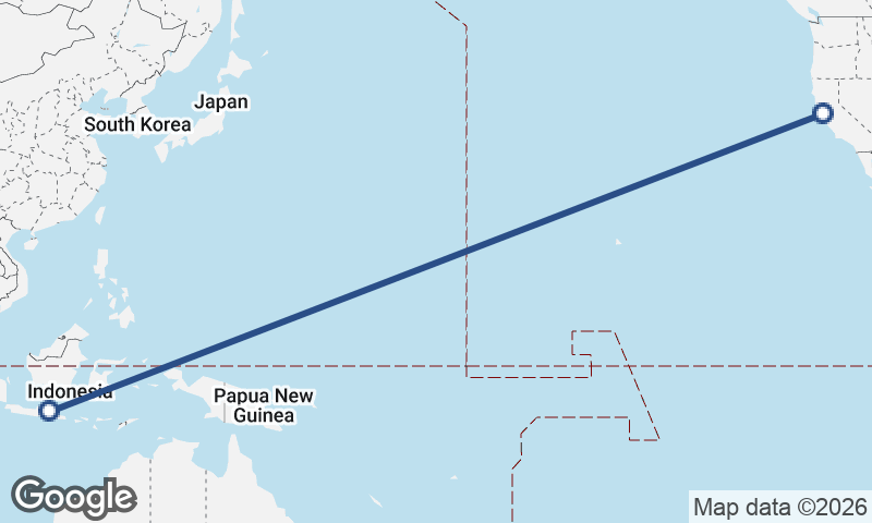 Surabaya to San Francisco