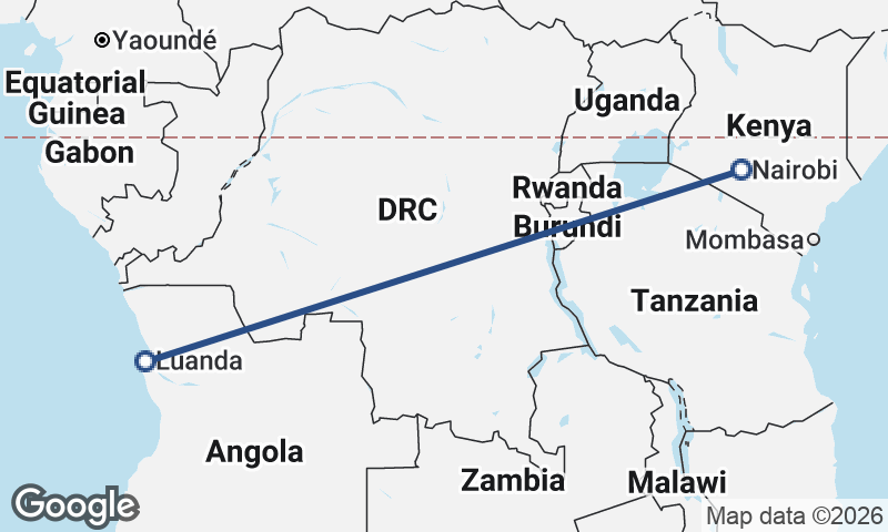 Luanda to Nairobi
