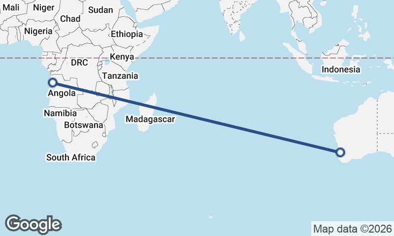 Luanda to Perth