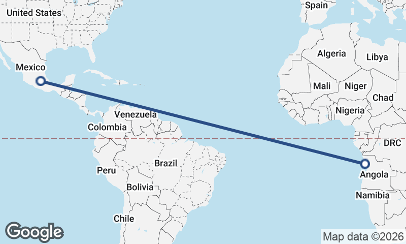 Luanda to Mexico City