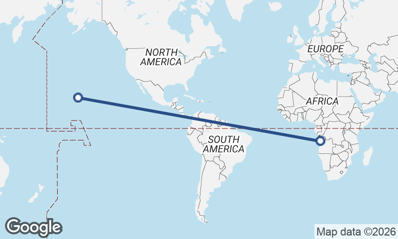 Luanda to Honolulu