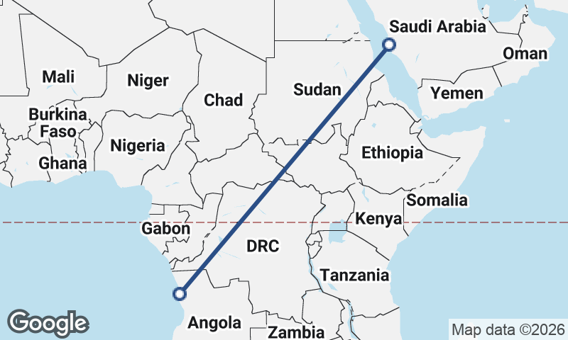 Luanda to Jeddah