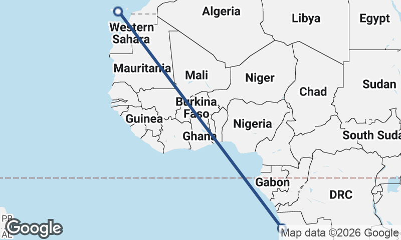 Luanda to Las Palmas de Gran Canaria