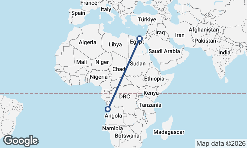 Luanda to Cairo