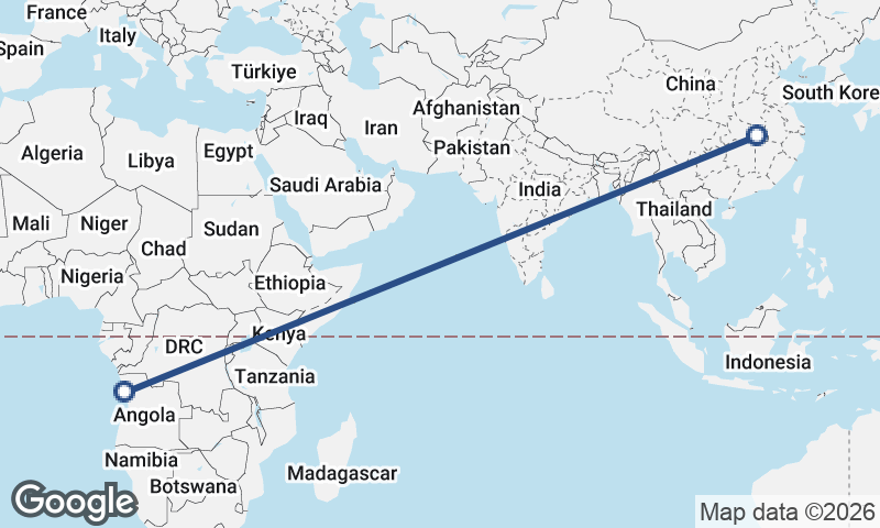 Luanda to Wuhan