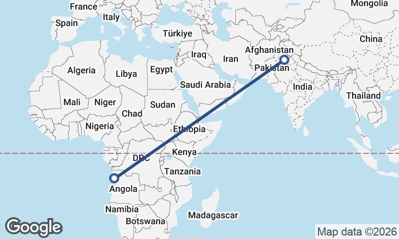 Luanda to Faisalabad