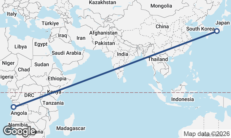 Luanda to Nagoya