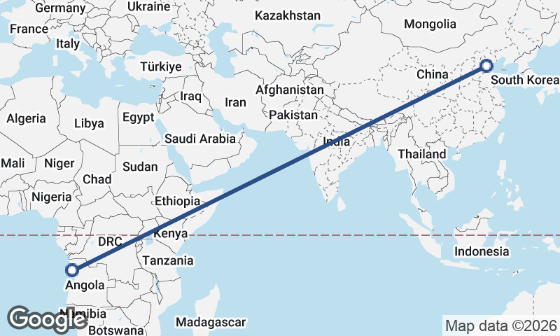 Luanda to Tianjin