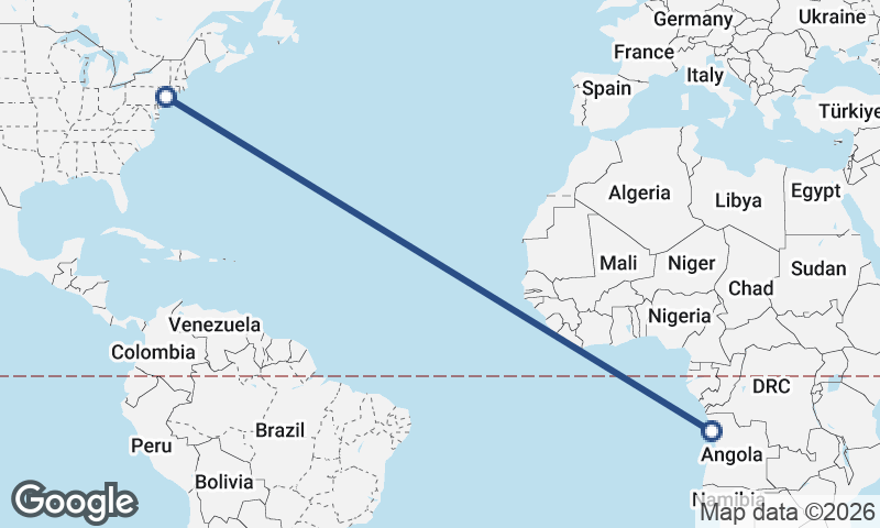 Luanda to New York