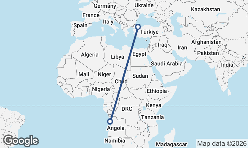 Luanda to Istanbul