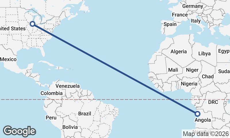 Luanda to Chicago