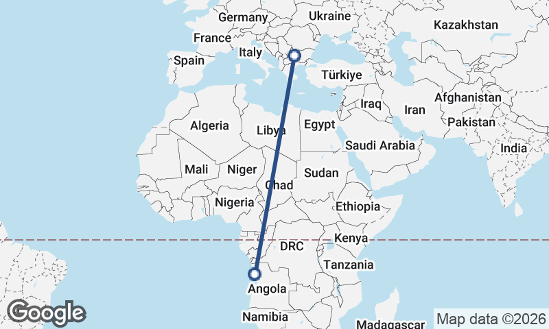 Luanda to Sofia