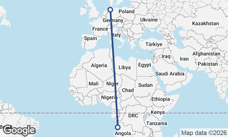 Luanda to Bremerhaven
