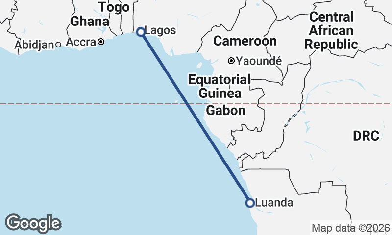 Luanda to Lagos