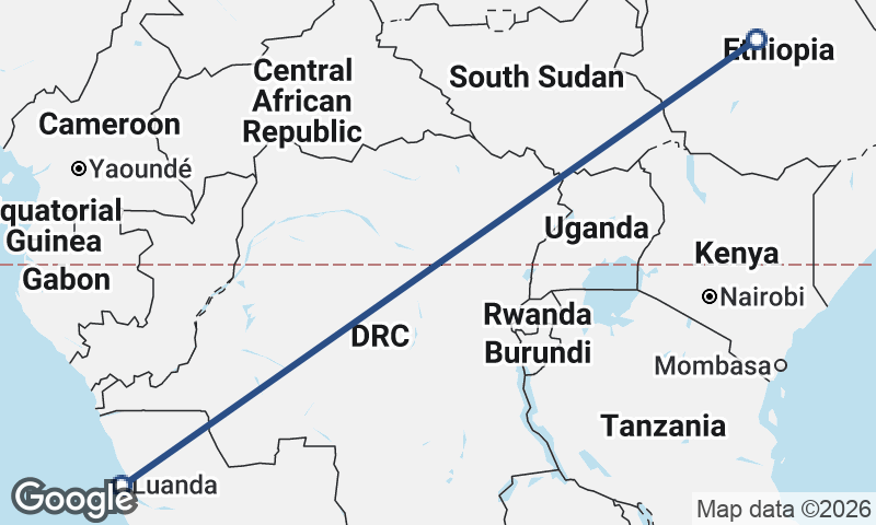 Luanda to Addis Ababa