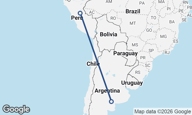Peru to Argentina