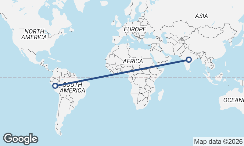 Peru to India