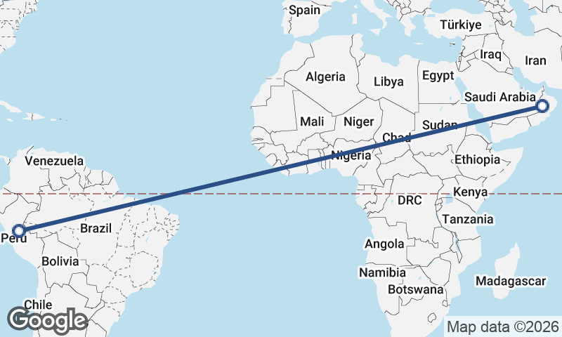Peru to Oman