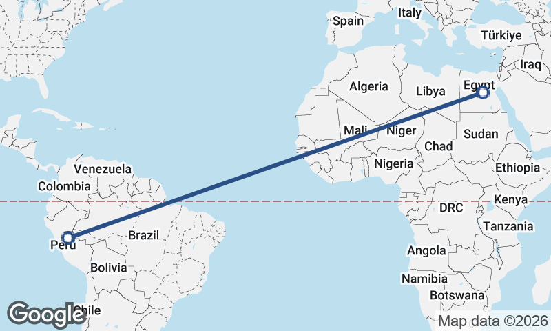 Peru to Egypt