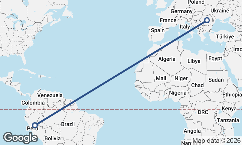 Peru to Romania