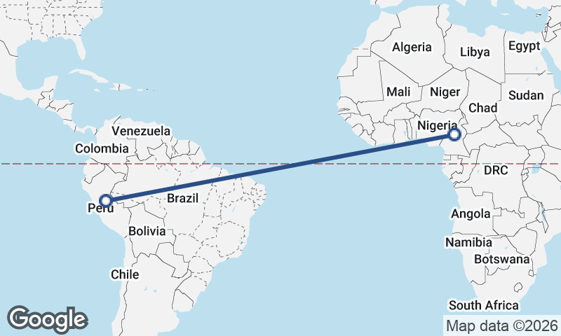 Peru to Cameroon