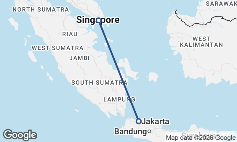 Singapore to Jakarta