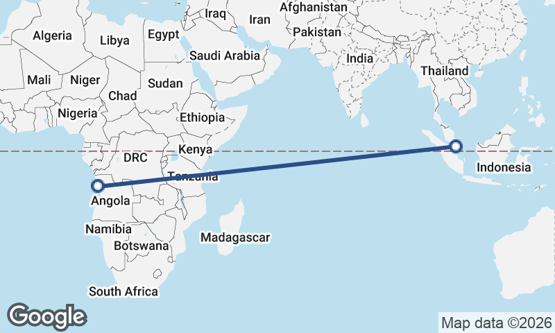 Singapore to Luanda