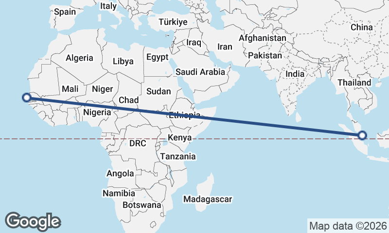 Singapore to Dakar