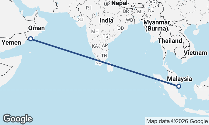 Singapore to Şalālah