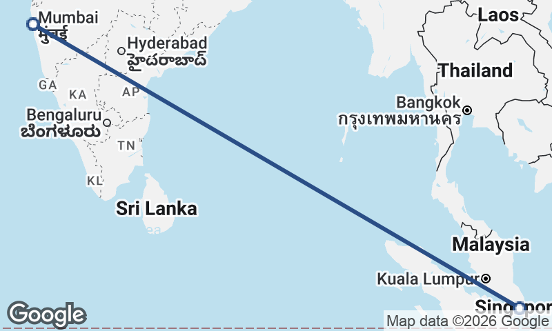 Singapore to Mumbai