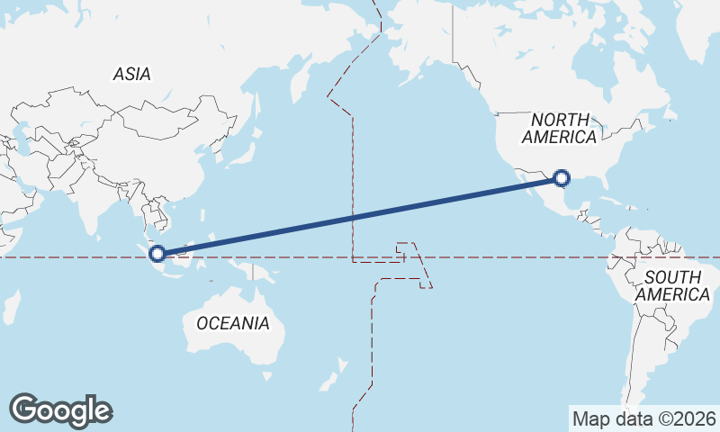 Singapore to San Antonio