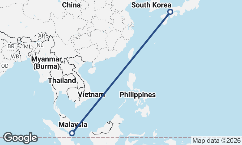 Singapore to Hiroshima