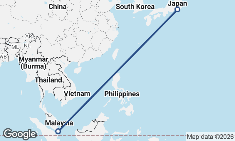 Singapore to Yokohama