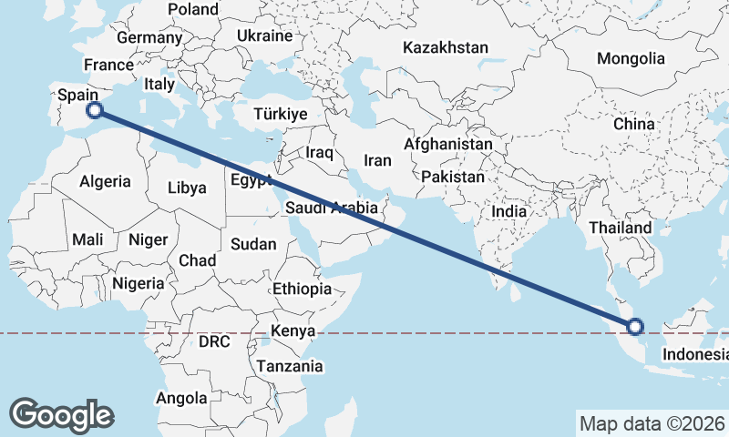 Singapore to Valencia