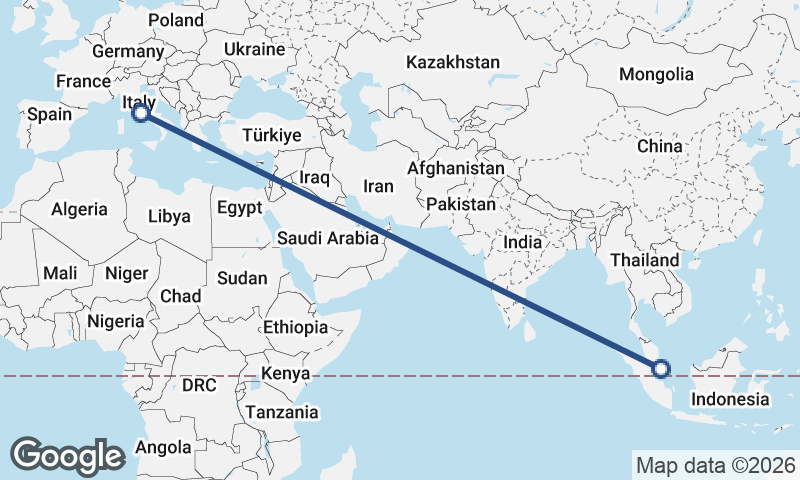 Singapore to Rome