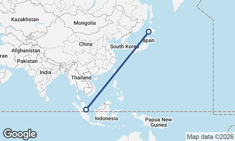 Singapore to Sapporo