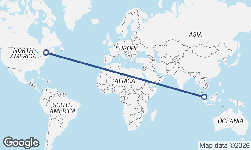Singapore to Montréal