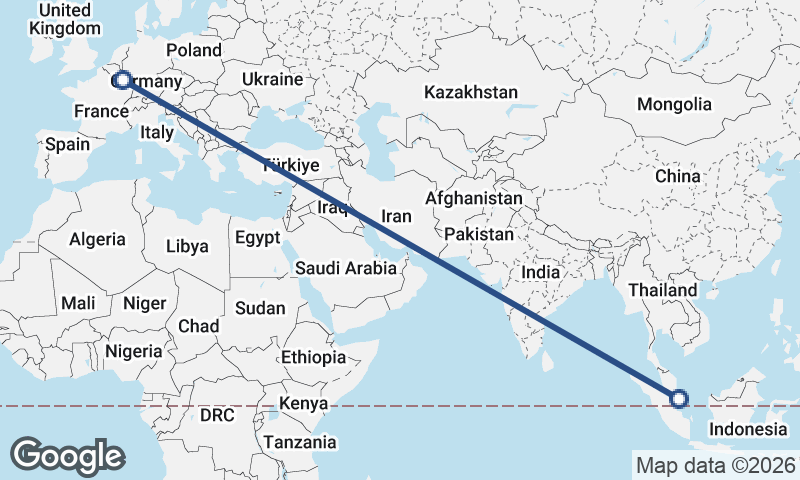 Singapore to Luxembourg City