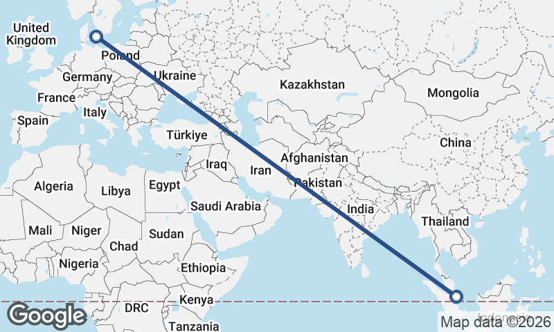 Singapore to Copenhagen