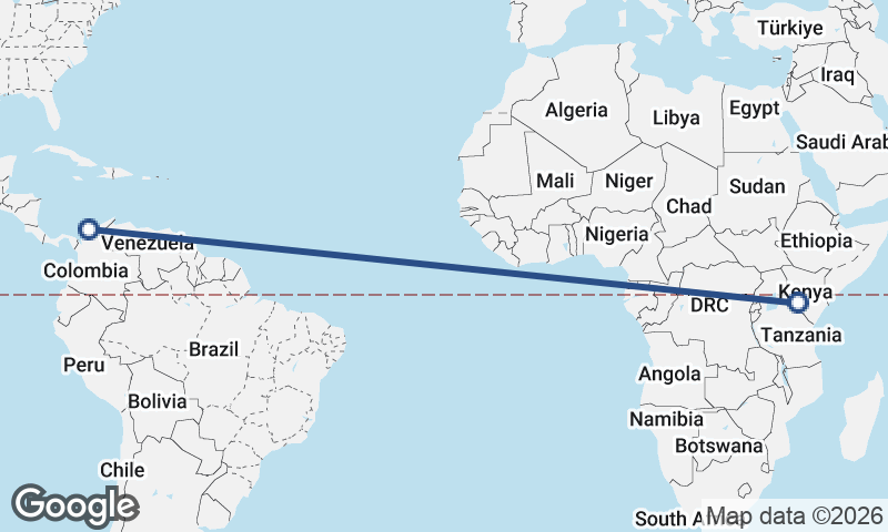 Cartagena to Nairobi