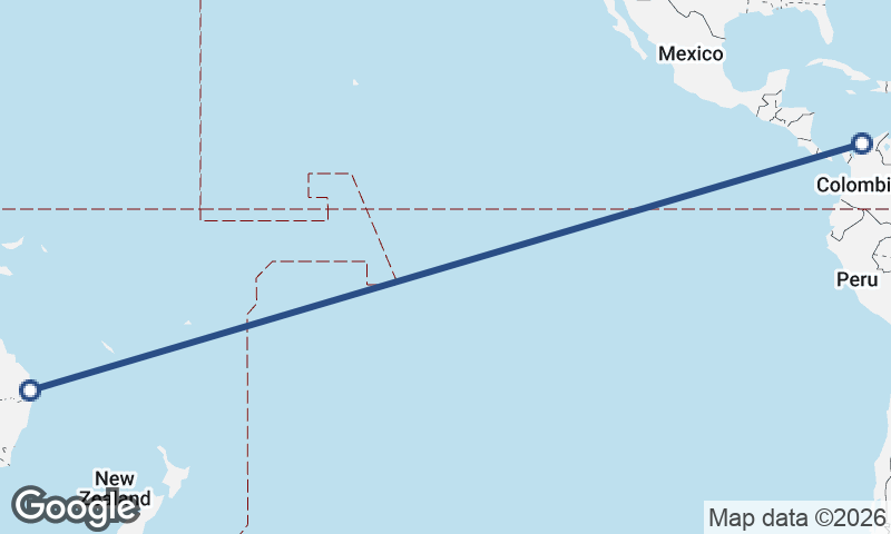 Cartagena to Brisbane