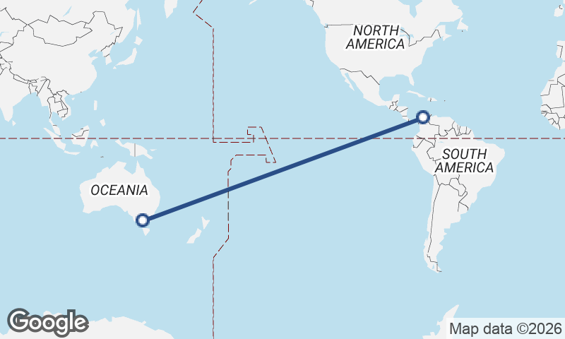 Cartagena to Melbourne