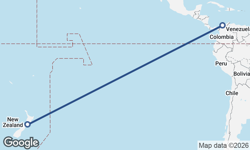 Cartagena to Wellington