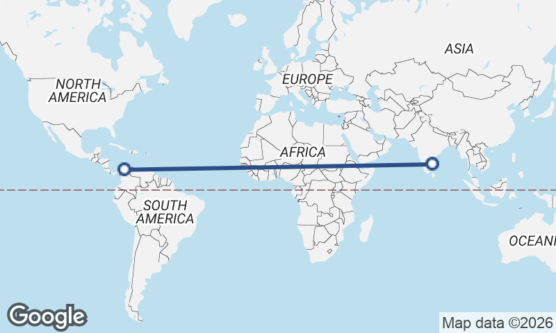 Cartagena to Chennai