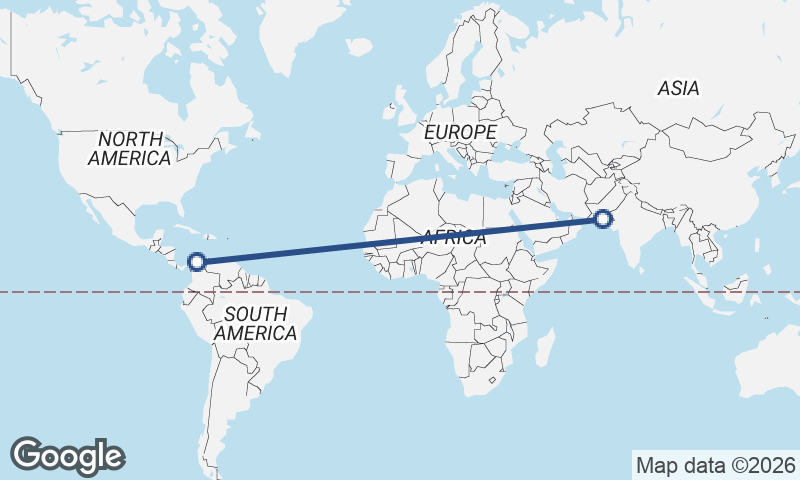 Cartagena to Karachi