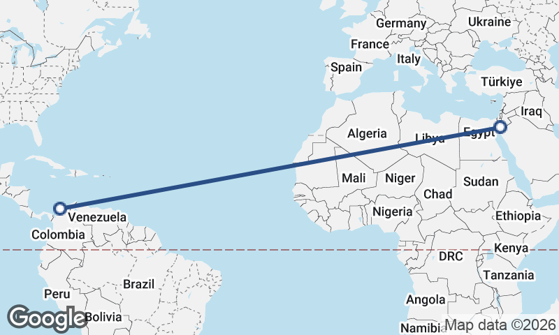 Cartagena to Al ‘Aqabah