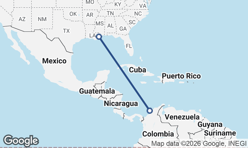 Cartagena to New Orleans